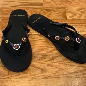 Tory Burch Flower Flip Flops